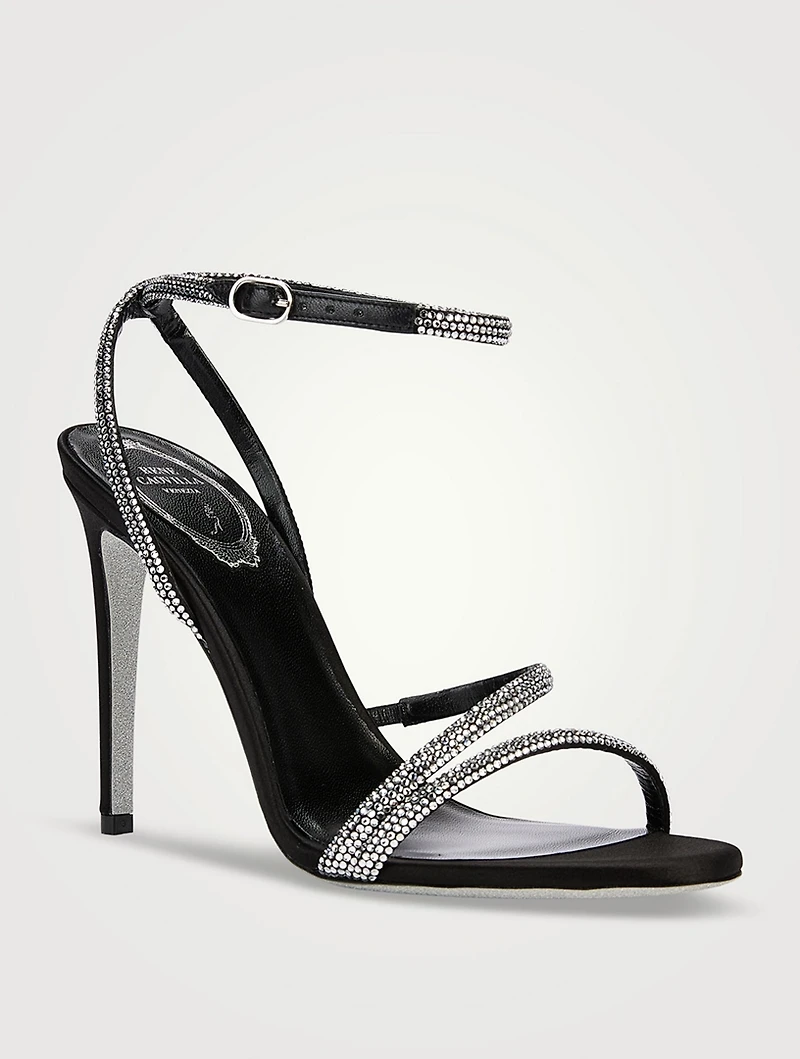 Irina Crystal Satin Sandals