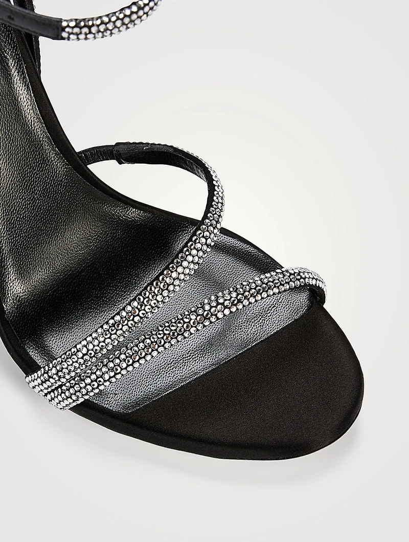 Irina Crystal Satin Sandals