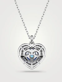 Hyperbola Crystal Heart Necklace