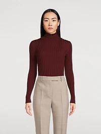 Layered Wool Turtleneck Sweater