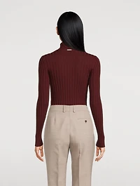 Layered Wool Turtleneck Sweater