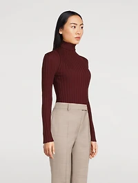 Layered Wool Turtleneck Sweater
