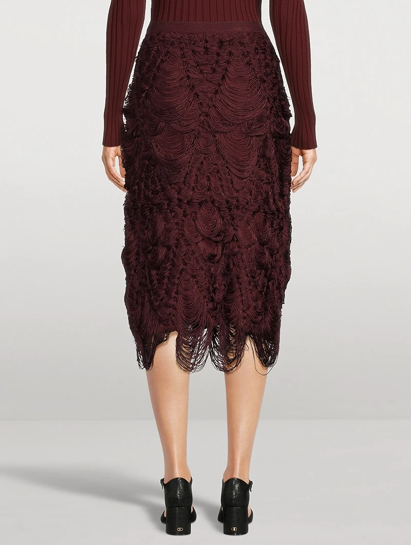 Fringe Midi Skirt