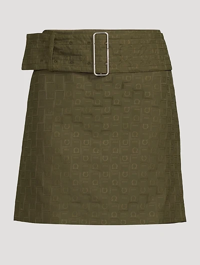 Quilted Nylon Mini Skirt