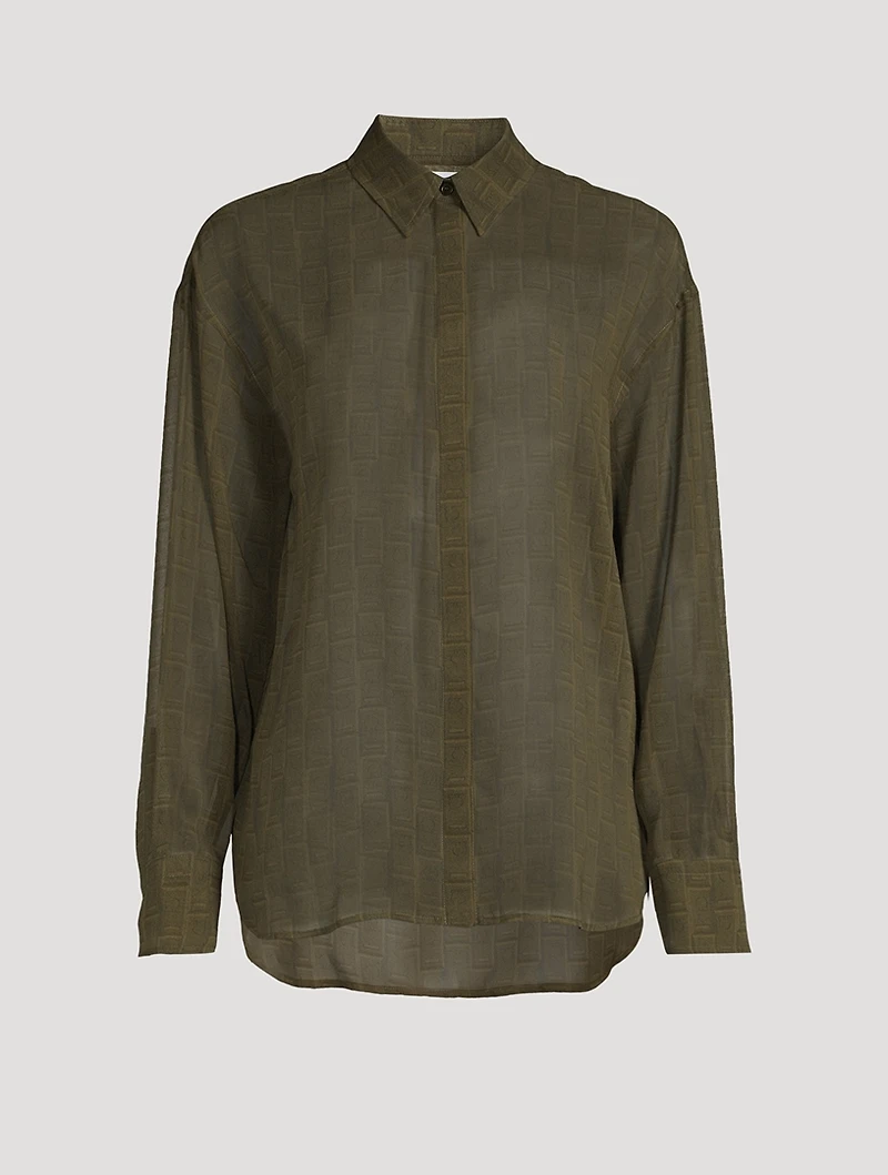 Silk Shirt Monogram Print