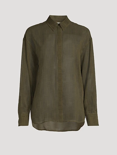 Silk Shirt Monogram Print