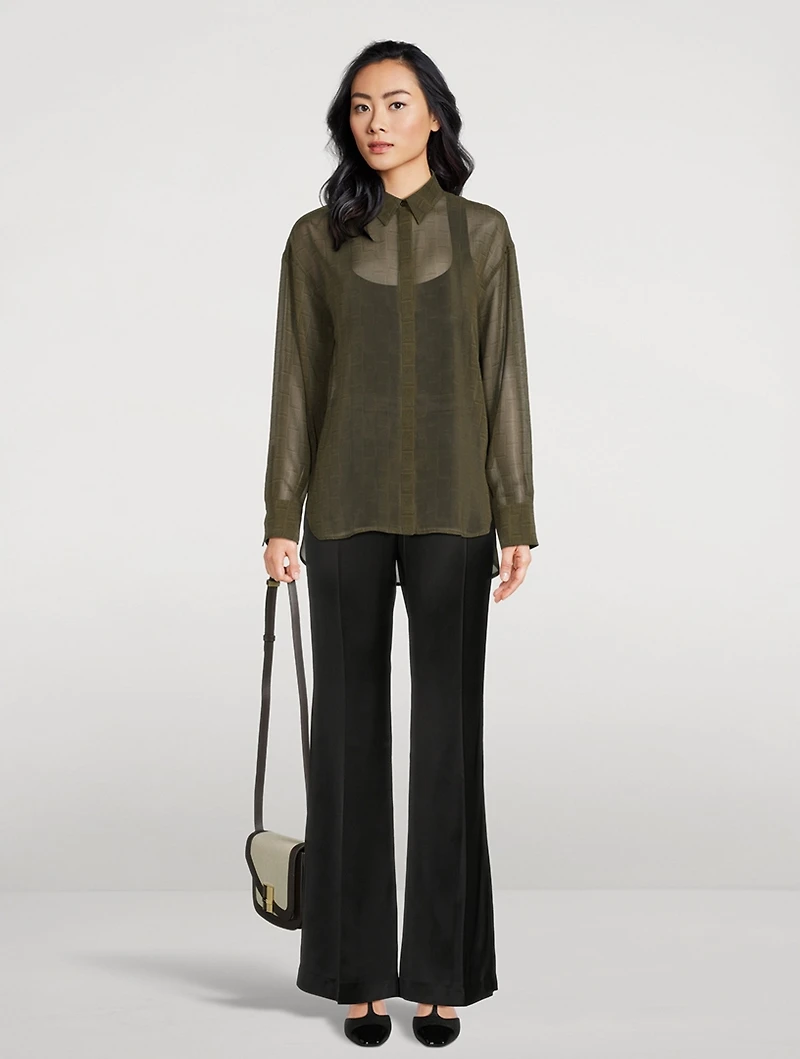 Silk Shirt Monogram Print