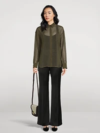 Silk Shirt Monogram Print