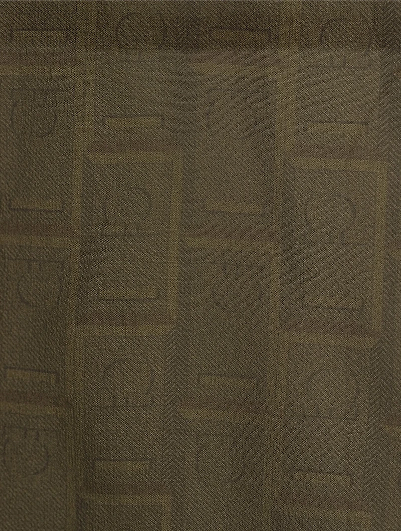 Silk Shirt Monogram Print