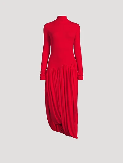 Asymmetric Jersey Dress