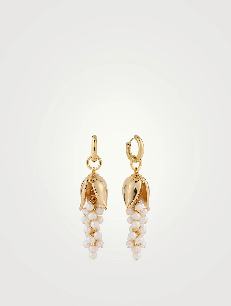 Lily Of The Valley Earrings With Pearls
