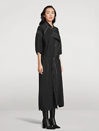 Belted Asymmetric Shirt Dress