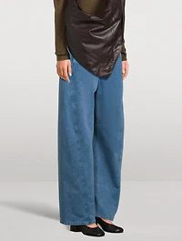 Twisted Barrel-Leg Jeans
