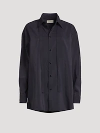 Dry Silk Shirt With Neck Tie