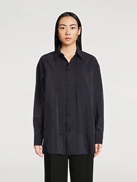 Dry Silk Shirt With Neck Tie