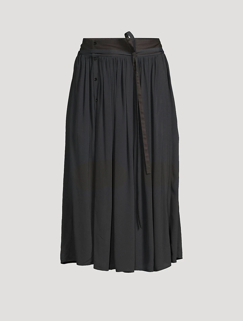 Gathered Midi Skirt