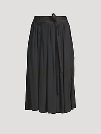 Gathered Midi Skirt