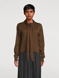 Gathered Midi Skirt