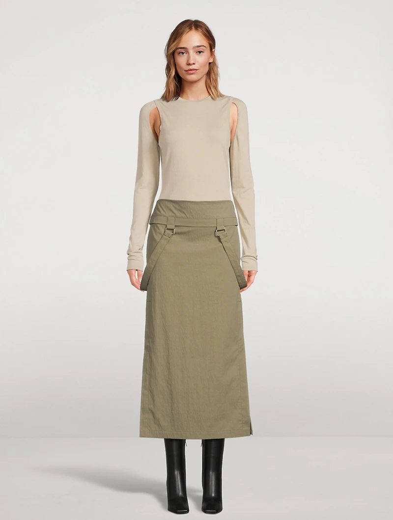 Midi Skirt With Straps