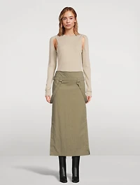 Midi Skirt With Straps