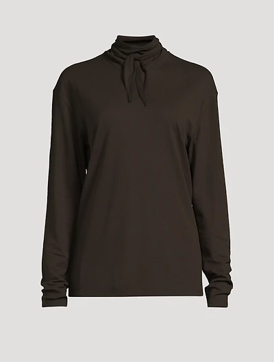 Crêpe Jersey T-Shirt With Foulard