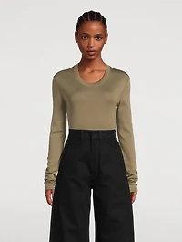 Ribbed Long-Sleeve T-Shirt