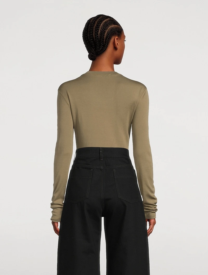 Ribbed Long-Sleeve T-Shirt