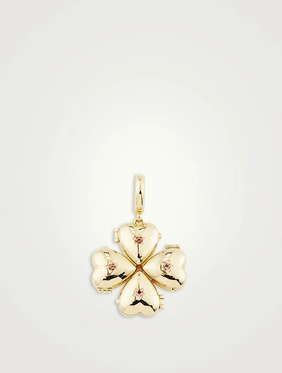 Bruno 14K Yellow Gold Clover Pendant With Tourmaline