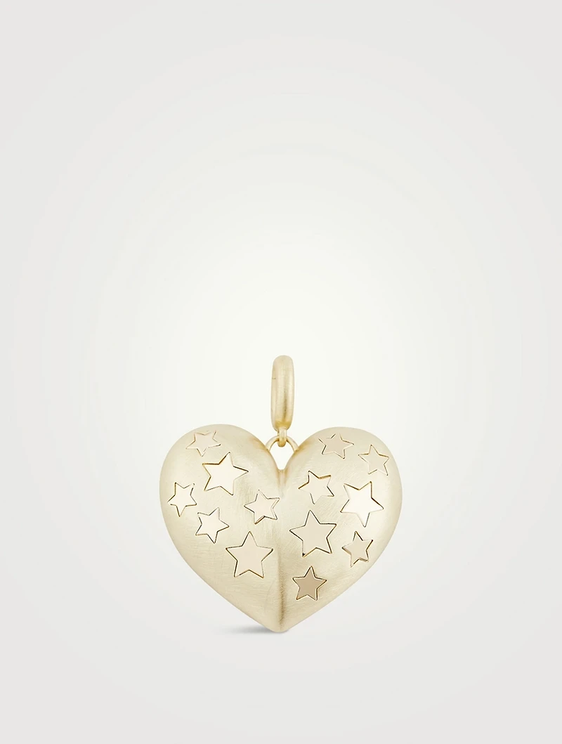Paulette 14K Yellow Gold Stars Heart Pendant
