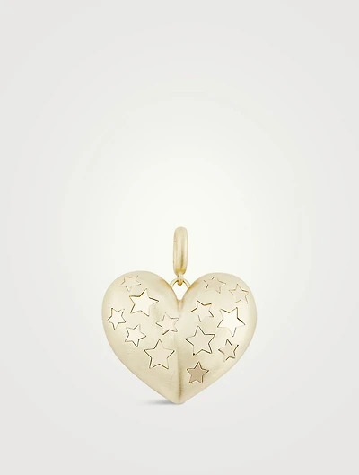 Paulette 14K Yellow Gold Stars Heart Pendant