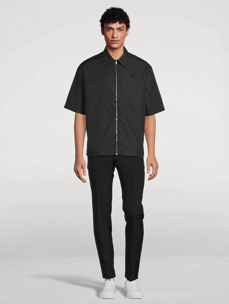 4G Short-Sleeve Zip Shirt