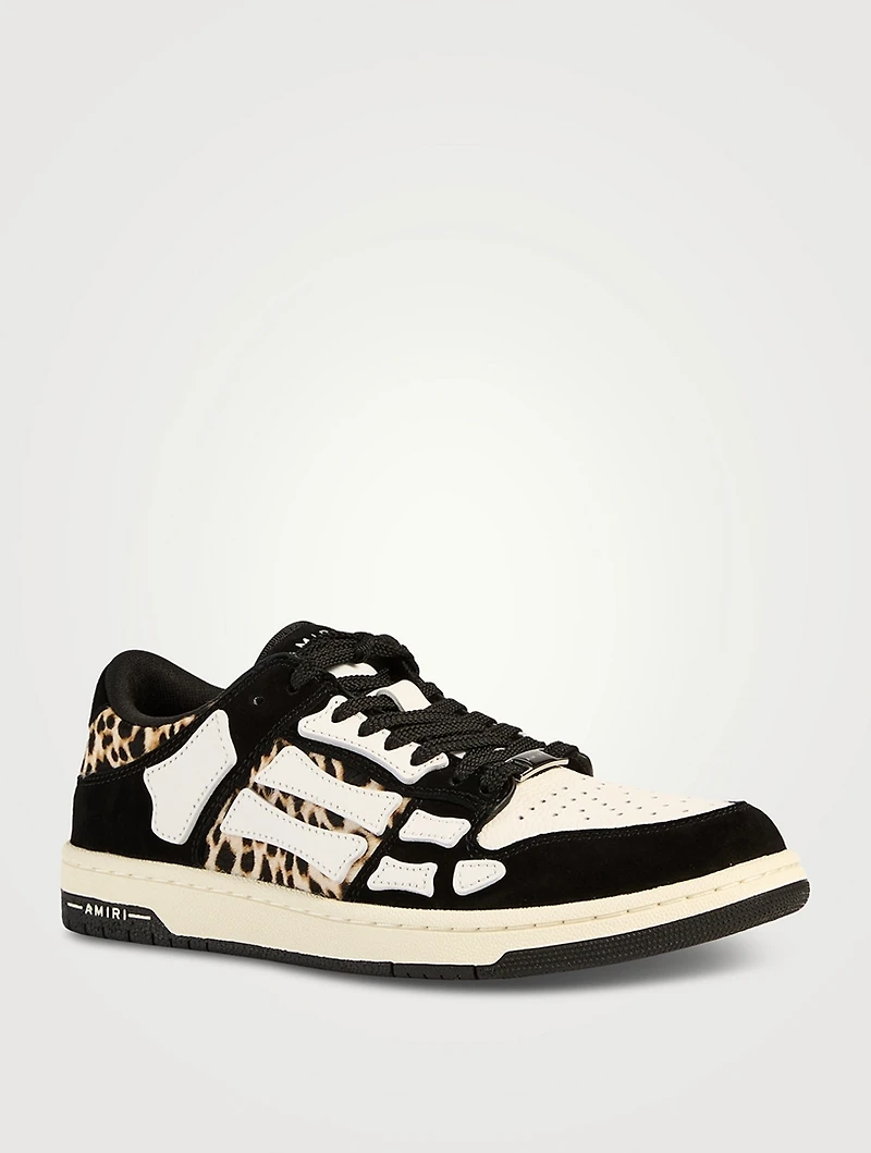 Skel Leather Sneakers Leopard Print