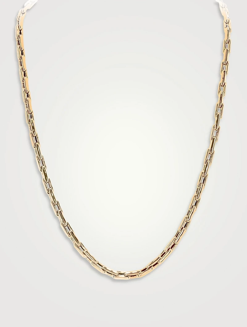 Lauren 14K Gold Extra Small Links Long Chain Necklace