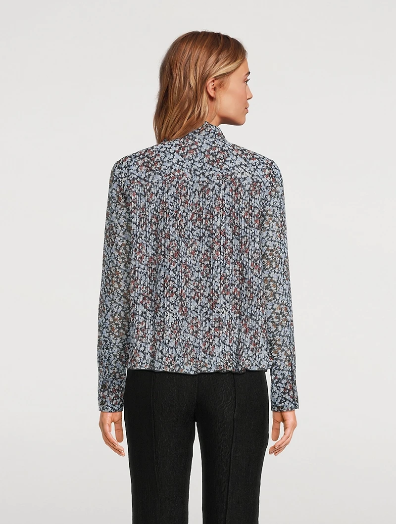 Pleated Georgette Shirt