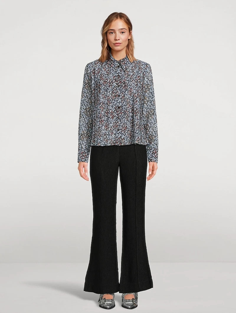 Pleated Georgette Shirt