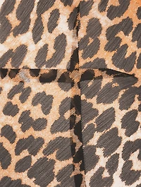 Chiffon Maxi Dress Leopard Print