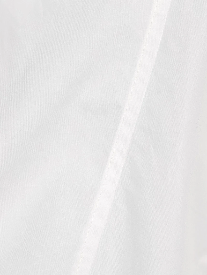 Wrap-Front Organic Poplin Blouse