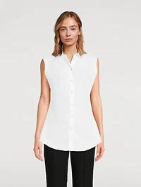 Sleeveless Poplin Shirt