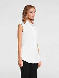 Sleeveless Poplin Shirt