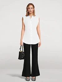 Sleeveless Poplin Shirt