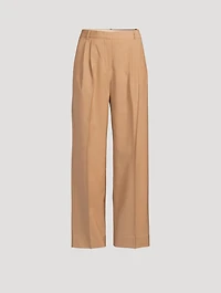 Pleated Wide-Leg Trousers