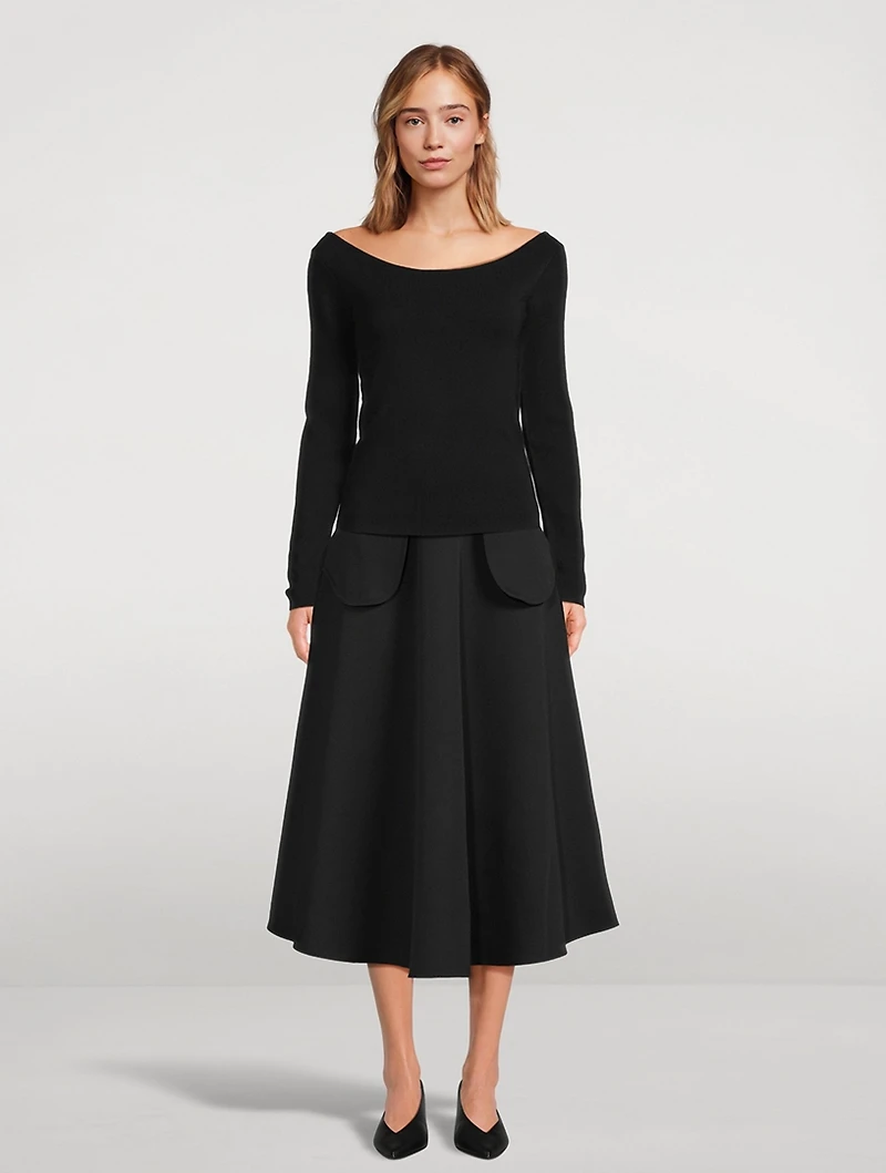 A-Line Wool Skirt