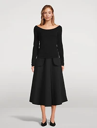 A-Line Wool Skirt