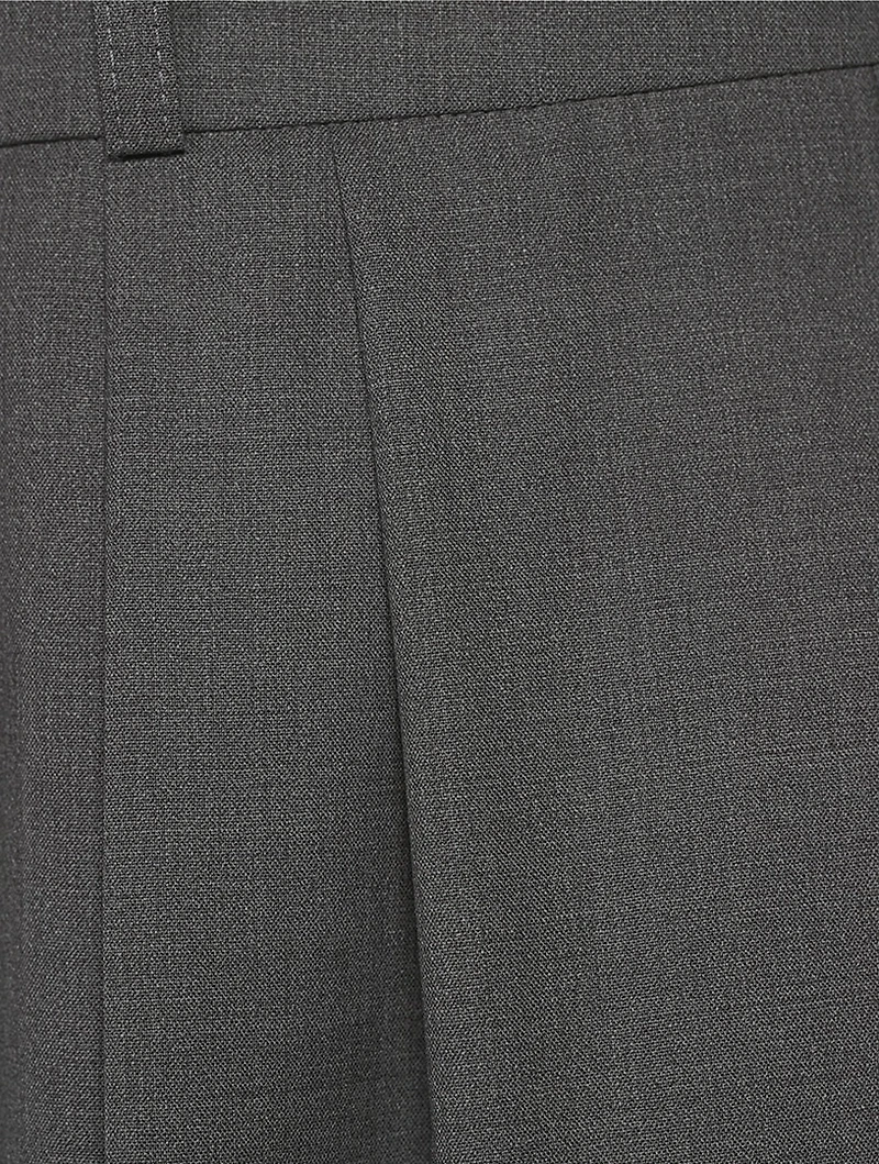 Wide-Leg Wool Shorts