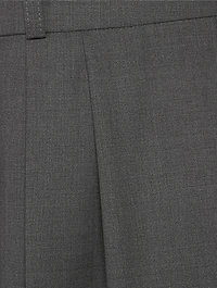 Wide-Leg Wool Shorts
