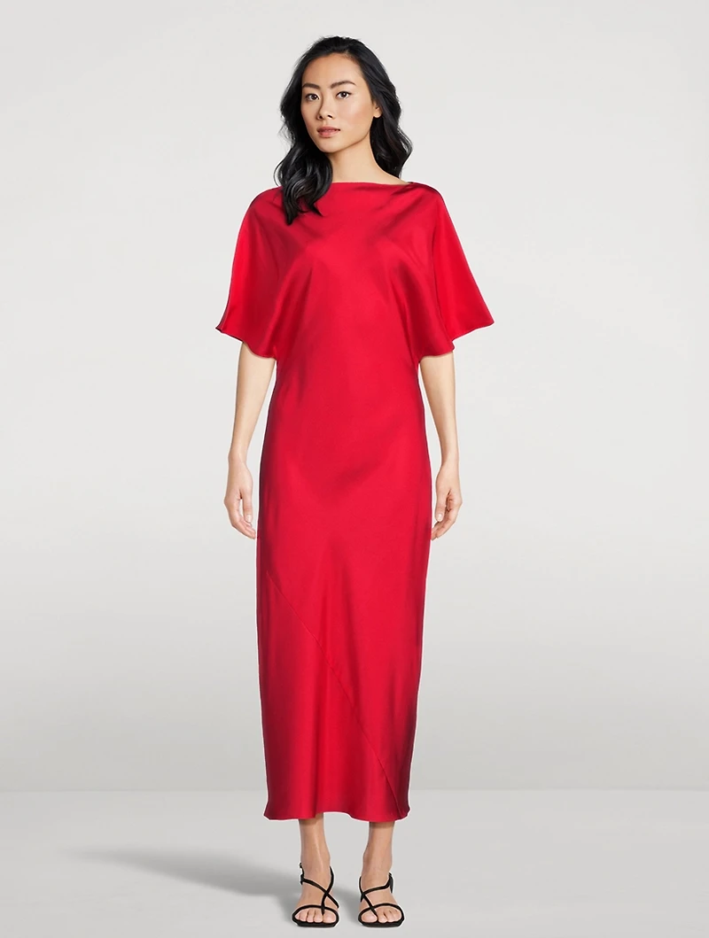 Silk Midi Dress