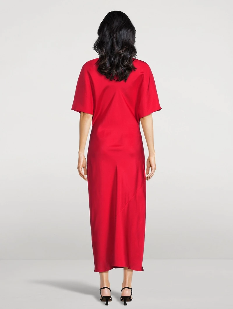 Silk Midi Dress