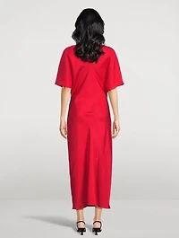 Silk Midi Dress