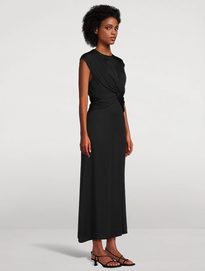 Twist-Front Maxi Dress