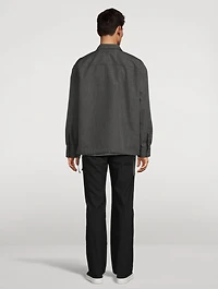 Check Wool Blouson Jacket